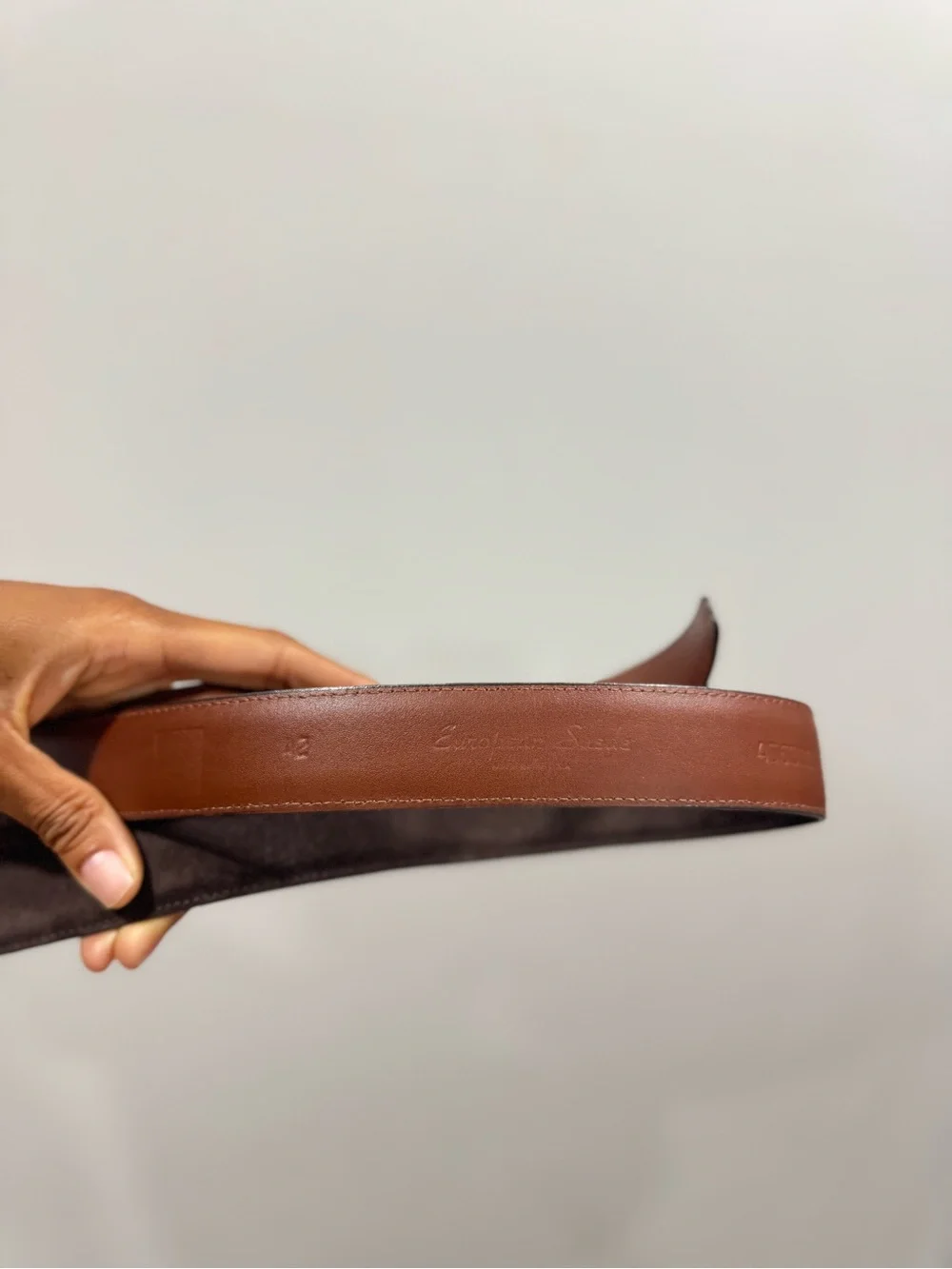 Saks Fifth Avenue Suede Brown Belt size 42